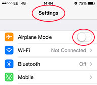 Airplane mode for iPhone 5